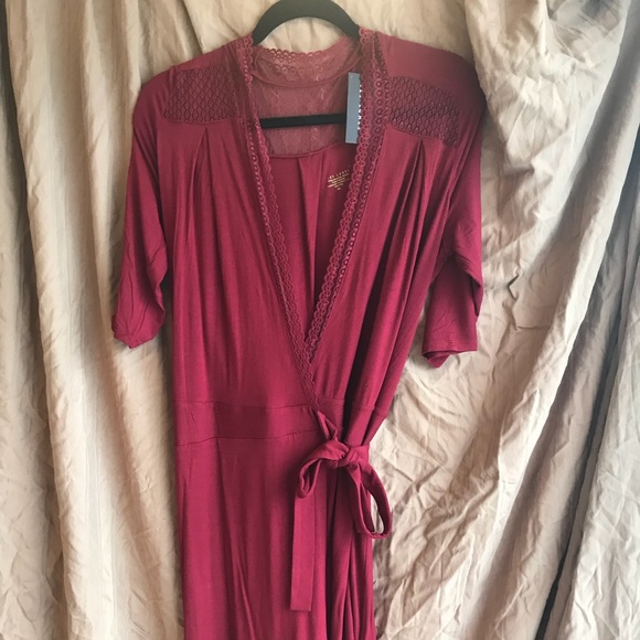 cranberry wrap dress